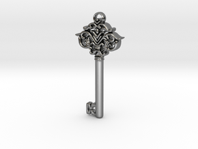 CosmicKey pendant  in Fine Detail Polished Silver