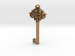 CosmicKey pendant  in Natural Brass