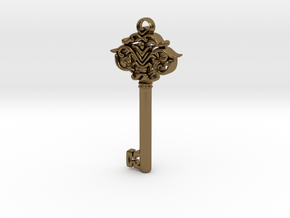 CosmicKey pendant  in Polished Bronze