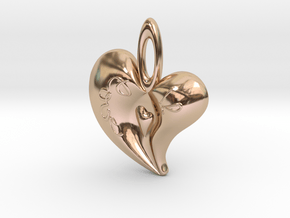 Heart Pendant1 in 14k Rose Gold