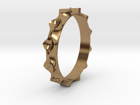 Curve  Pattern Ring- Size 6 in Natural Brass