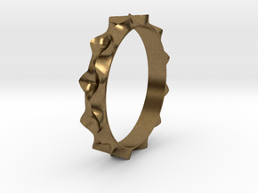 Curve  Pattern Ring- Size 6 in Natural Bronze