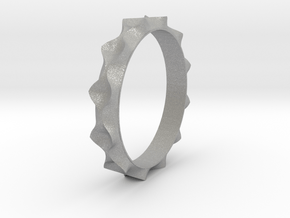 Curve  Pattern Ring- Size 6 in Aluminum