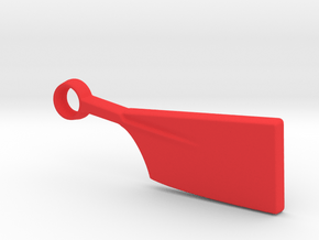 Oar Keychain in Red Processed Versatile Plastic