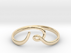R-loop Ring in 14k Gold Plated Brass