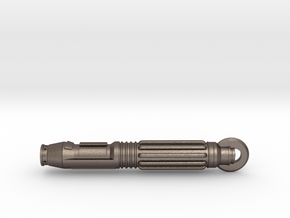 Mace Saber Keychain in Polished Bronzed Silver Steel