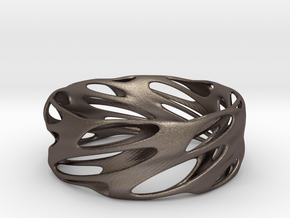 Bracelet Spiral in Polished Bronzed Silver Steel