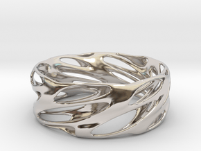 Bracelet Spiral in Rhodium Plated Brass