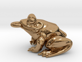 Frog Pendant (chain not included) in Polished Brass