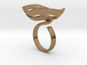 Swirl ring - size 7 in Natural Brass