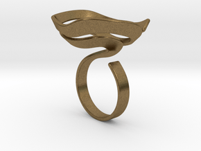 Swirl ring - size 7 in Natural Bronze