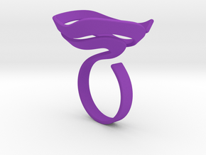 Swirl ring - size 7 in Purple Processed Versatile Plastic