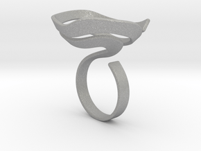 Swirl ring - size 7 in Aluminum