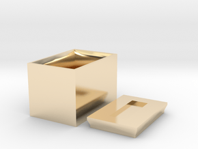 Box For Screws in 14k Gold Plated Brass