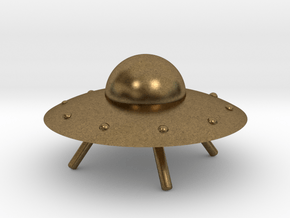 UFO with Landing Gear in Natural Bronze