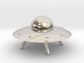 UFO with Landing Gear in Platinum