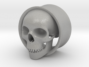 Skull 1 Inch Plug in Aluminum