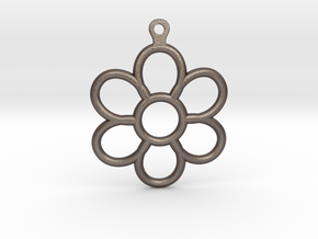 Share Your Smile With Me Sunflower Earrings (Small in Polished Bronzed Silver Steel