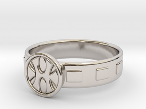 King Grayskull Ring in Rhodium Plated Brass