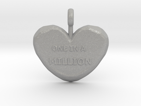 One in a Million Valentine Heart pedant in Aluminum