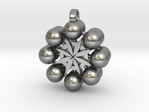 Flower Of Life In 3D Multiverse  in Natural Silver