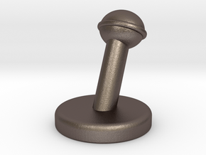Custom Monopoly Microphone piece in Polished Bronzed Silver Steel