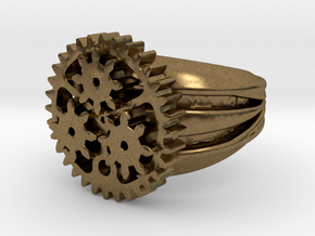 SteamPunk Ring ALFA in Natural Bronze