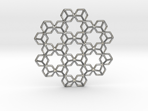 Hexagrammaton Pendant in Natural Silver