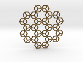 Hexagrammaton Pendant in Natural Bronze