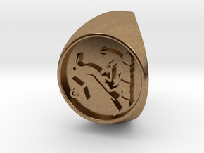 Custom Signet Ring 21 in Natural Brass