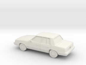 1/87 1985-89 Plymouth Reliant Sedan in White Natural Versatile Plastic