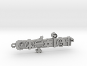 COEXIST, With Loop For Keychain in Aluminum