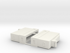 Mini Gun Ammo Boxes x 2 1/12 in White Natural Versatile Plastic