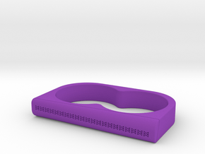 Double Fingered Hex Knot Ring 18mm in Purple Processed Versatile Plastic