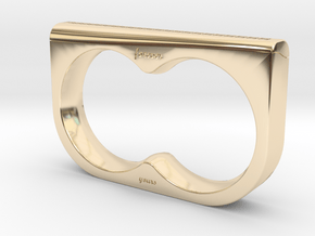 Double Fingered Hex Knot Ring Valentines Day Speci in 14K Yellow Gold