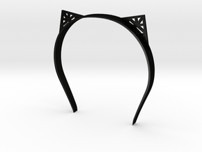Cat Ears in Matte Black Steel