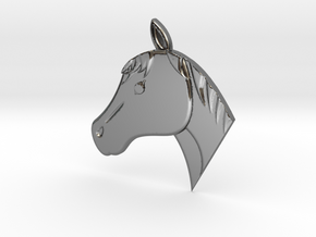 Horse in Fine Detail Polished Silver