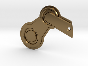 Steam Logo Keychain in Polished Bronze