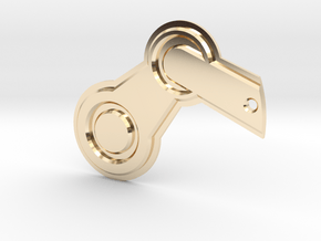 Steam Logo Keychain in 14k Gold Plated Brass