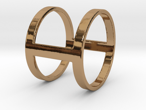 "I Line" Ring in Polished Brass