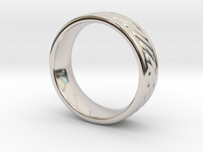 Nautical Rope Ring - size 11.5 in Platinum