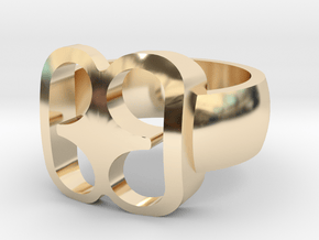 Adinkra Rings - Series 2: Bibi Wo Soro in 14k Gold Plated Brass