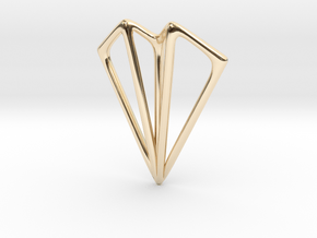 Paper Plane -necklace in 14k Gold Plated Brass