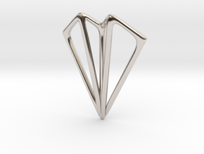 Paper Plane -necklace in Rhodium Plated Brass
