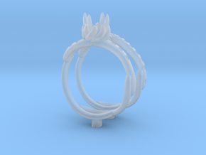 3D Printed Wax Resin  Jewelry Bridal Set - INF2 in Smooth Fine Detail Plastic
