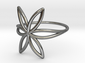 FLOWER OF LIFE Ring Nº7 in Polished Silver