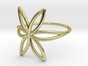 FLOWER OF LIFE Ring Nº7 in 18k Gold Plated Brass