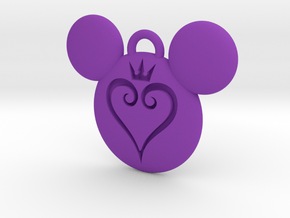 Kingdom Hearts Keychain  in Purple Processed Versatile Plastic