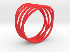 EMI Ring Nº2 in Red Processed Versatile Plastic