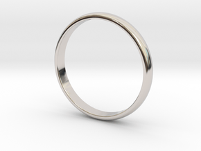 Simple Ring Size 5 in Rhodium Plated Brass